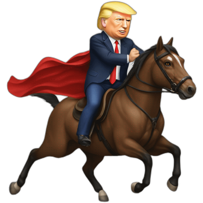 donald trump riding vladmir putin emoji