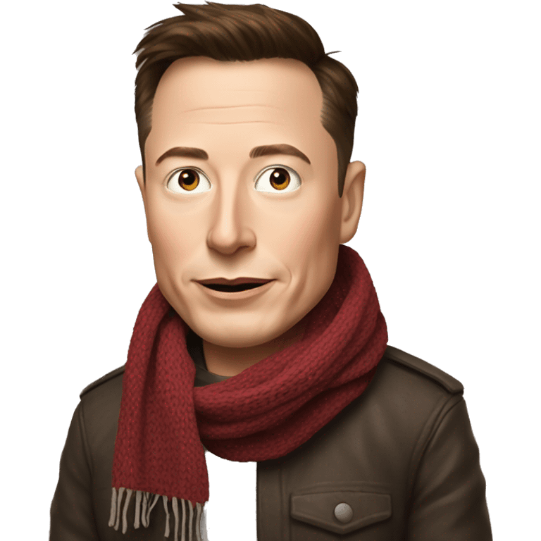 elon musk with a scarf emoji