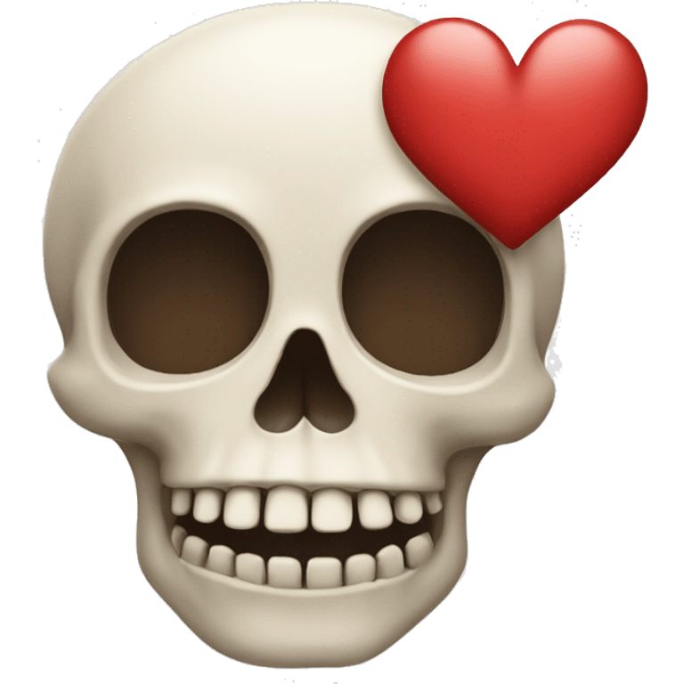 Skull with hearts  emoji