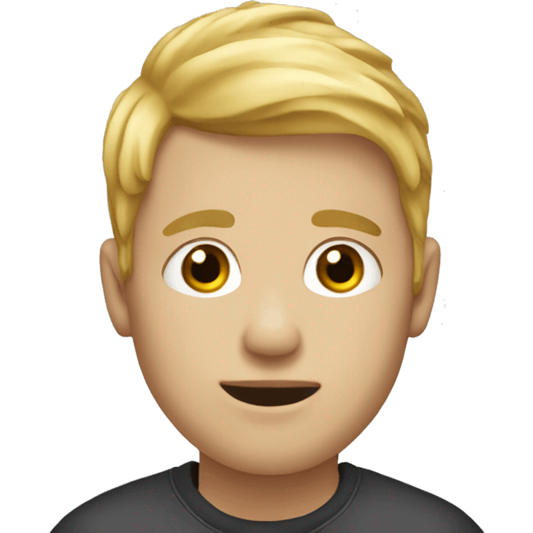 Boy with blonde hair with pimples emoji