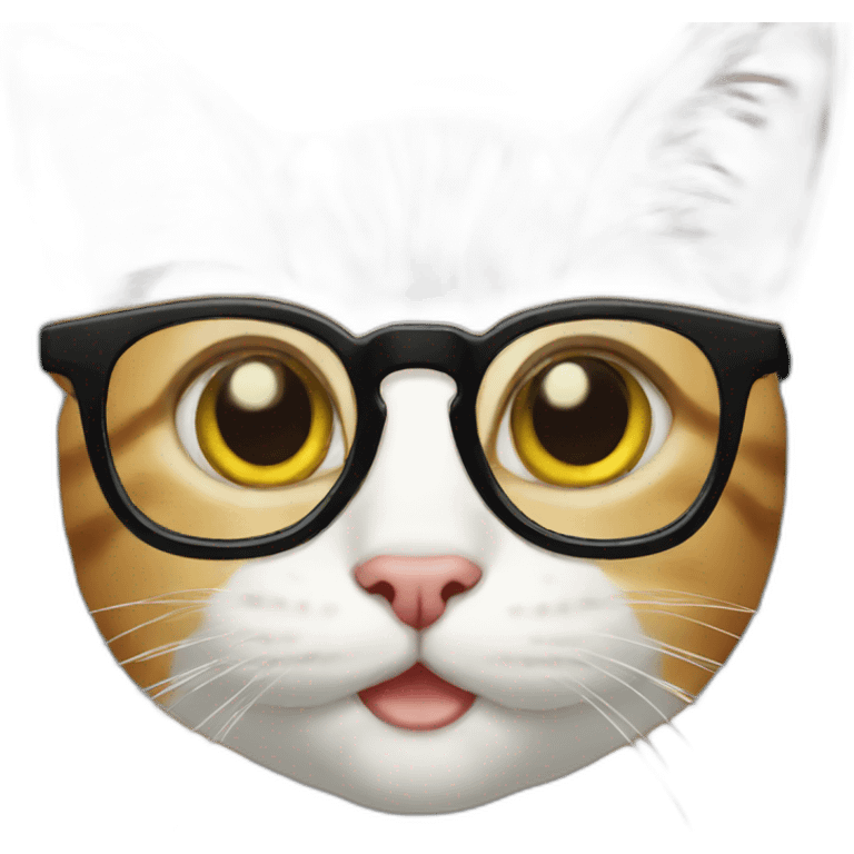 Cat wish glasses emoji