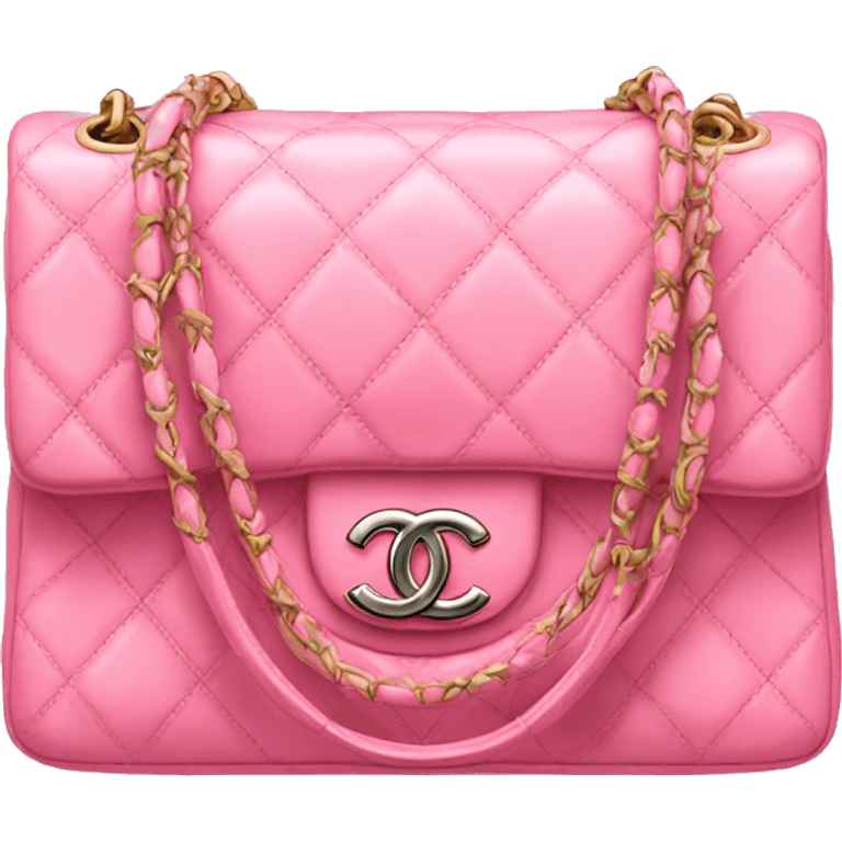 Pink Chanel handbag emoji