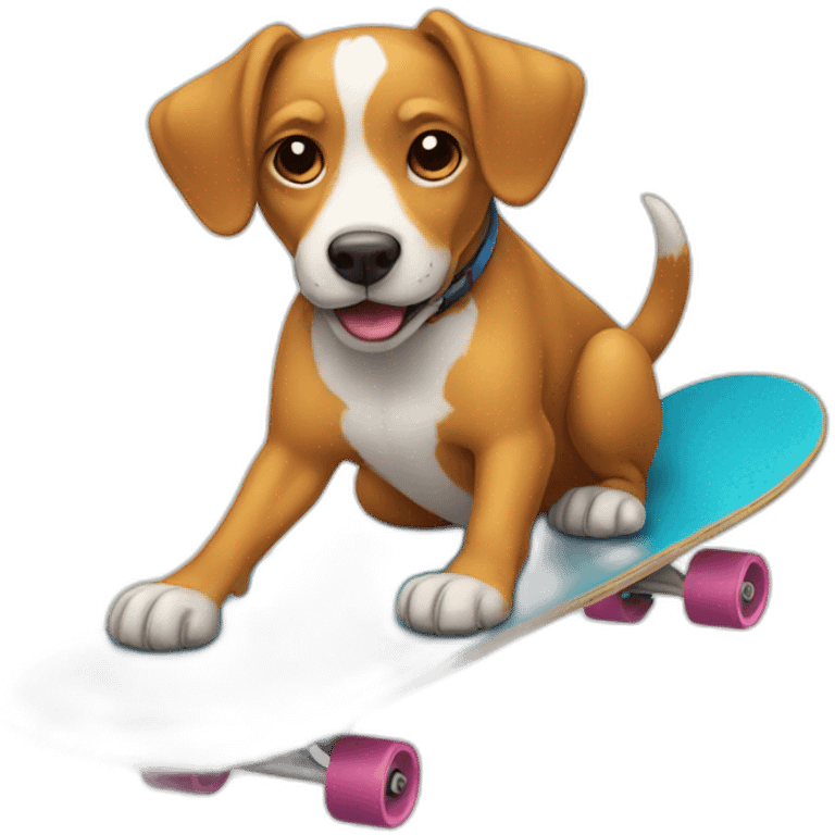 Dog on a skateboard emoji