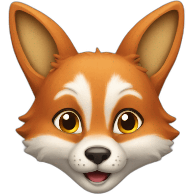 Renard sur lapin emoji