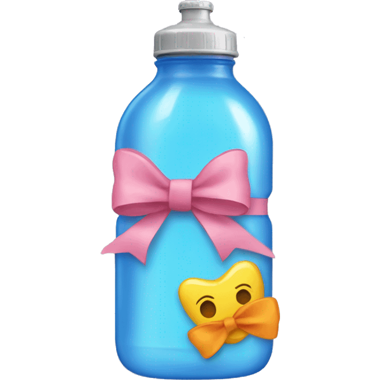 water bottle with a bow on it emoji