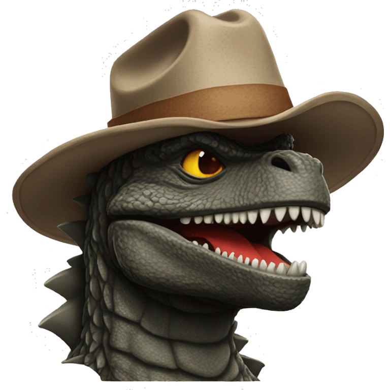 godzilla with a cowboy hat emoji