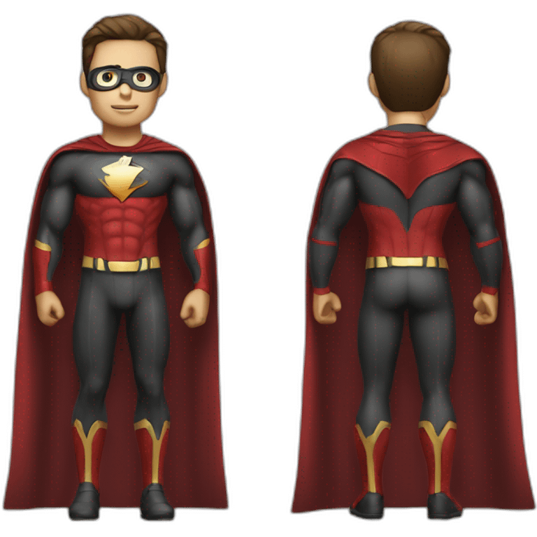 business man as a superhero full body emoji