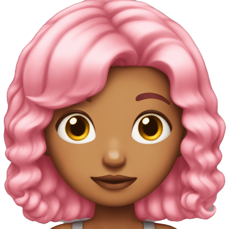 pink hair girl boop emoji