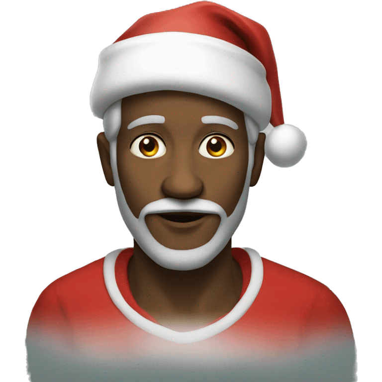 realistic portrait of a man as Santa  emoji