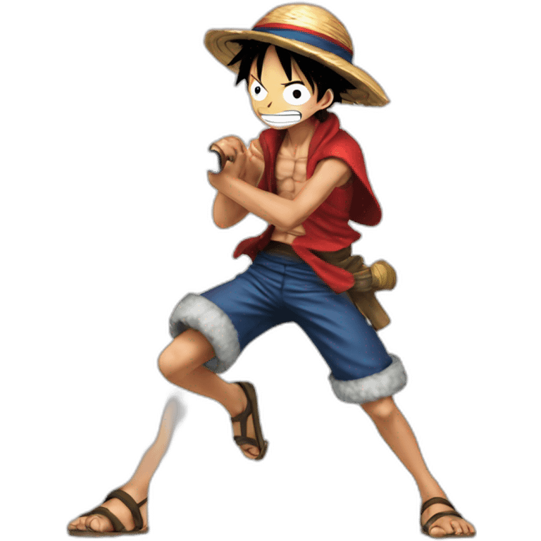 Mini luffy au combat emoji