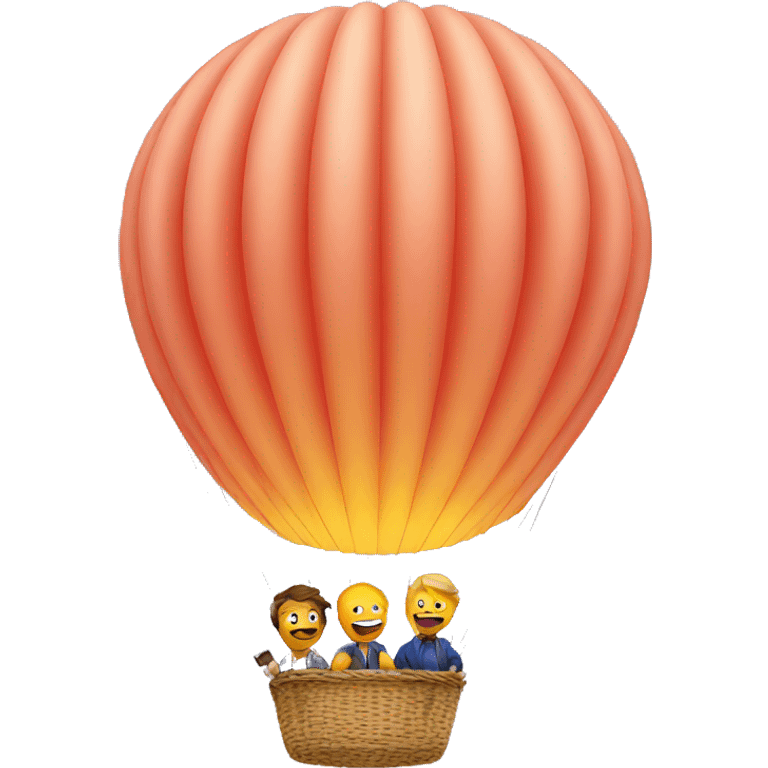 hot air ballon with 2 men emoji