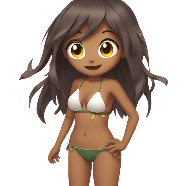 anime girl in bikini  emoji