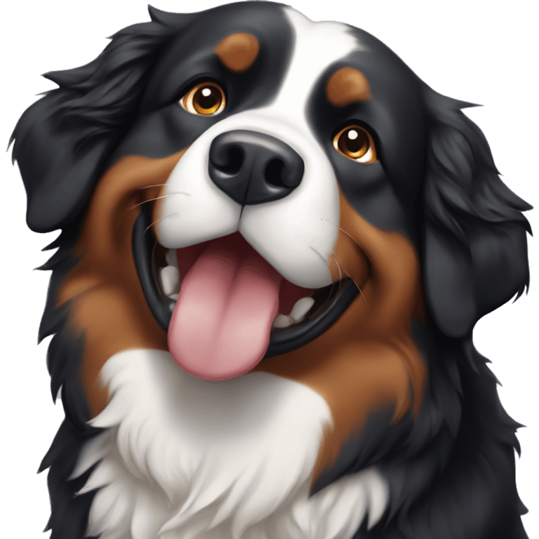 Happy Bernese Mountain Dog emoji