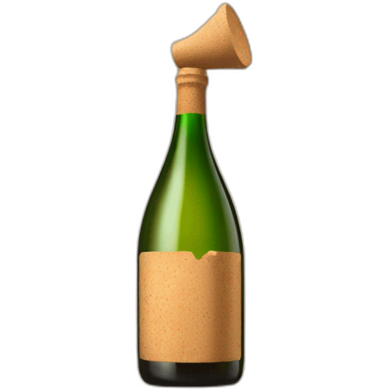 Cork popping off prosecco bottle emoji