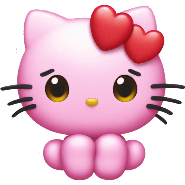 hello kitty witn hearts  emoji