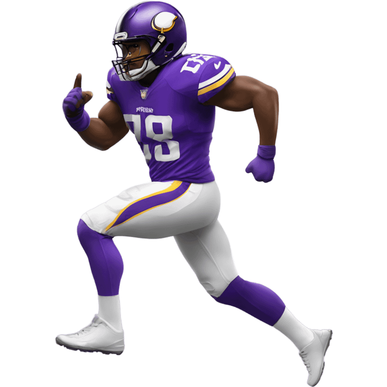 Minnesota Vikings running from Detroit Lions  emoji