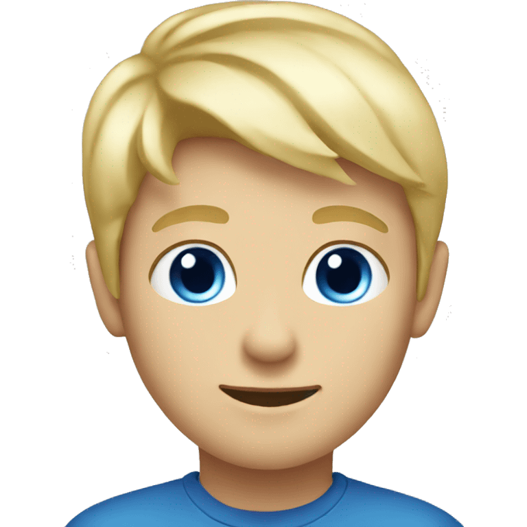 boy with blonde hair and blue eye emoji