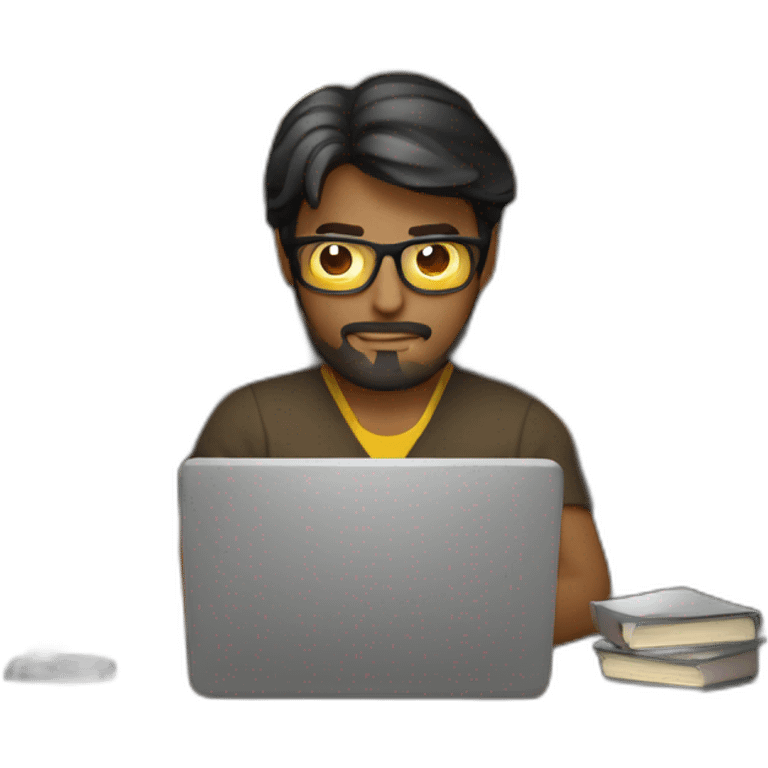 programmer-dark-library-behind-lamps emoji