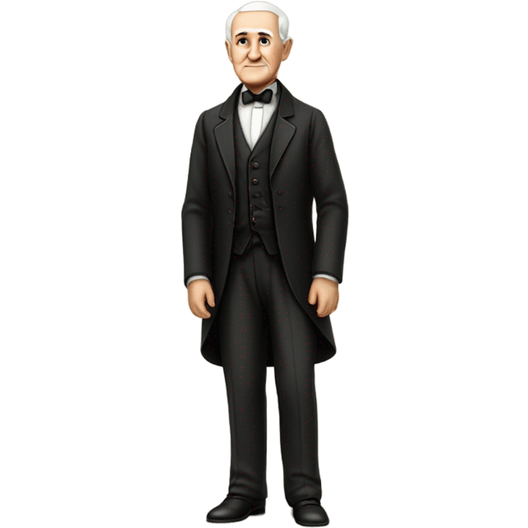 Thomas Edison  full body realistic standing emoji