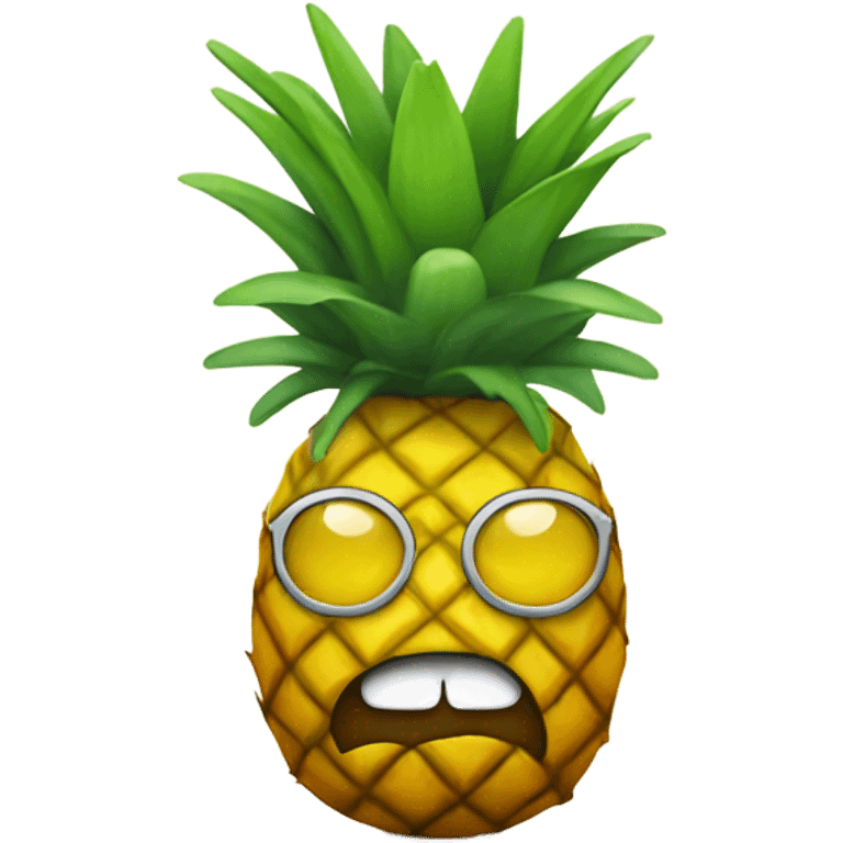 Pineapple wearing a crown emoji