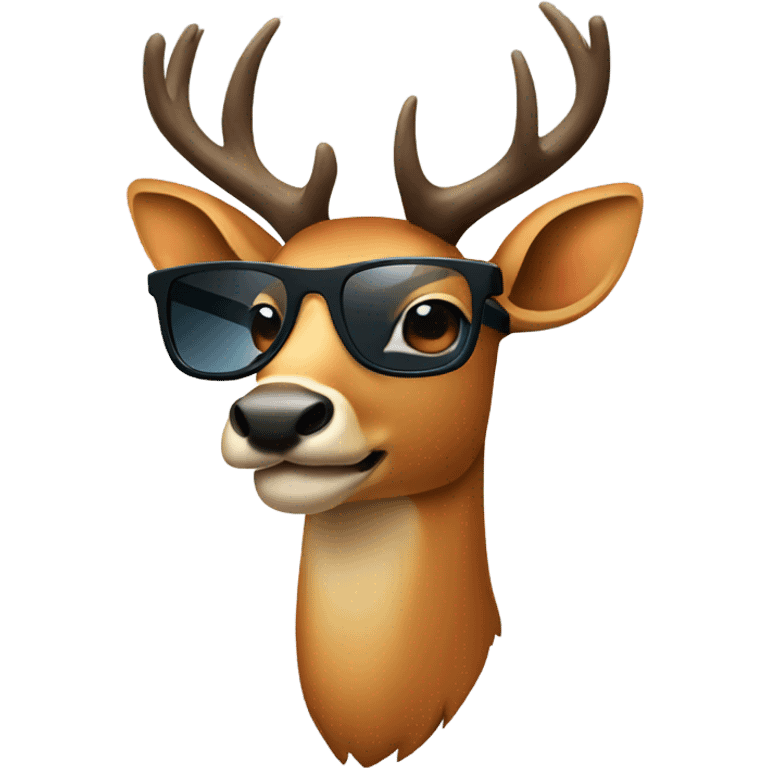 Deer wearing sunglasses emoji