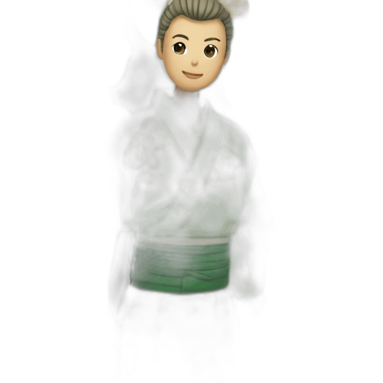 Kimono avec ceinture verte emoji