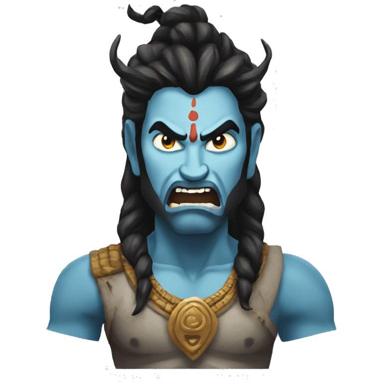 Angry shiva emoji