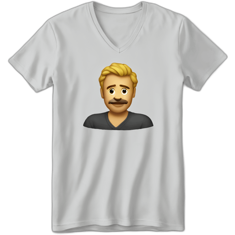 man v neck t shirt emoji