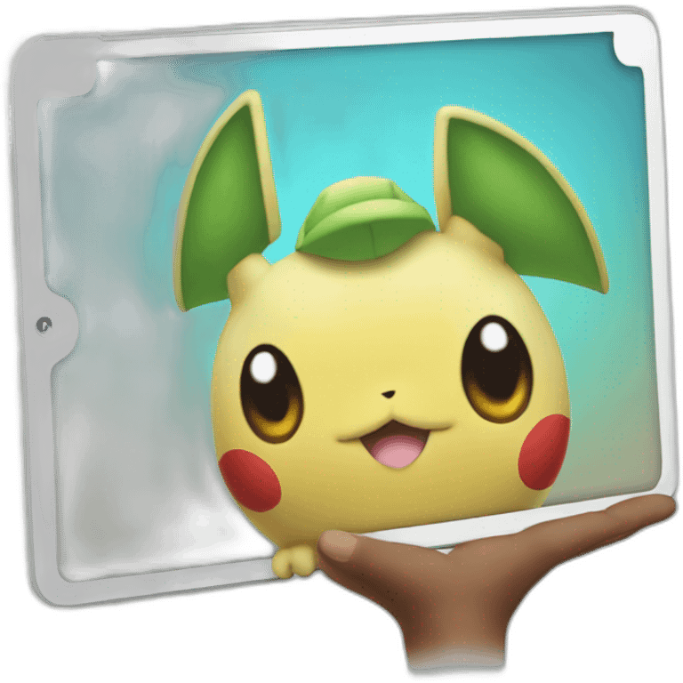 Pokemon holding ipad emoji