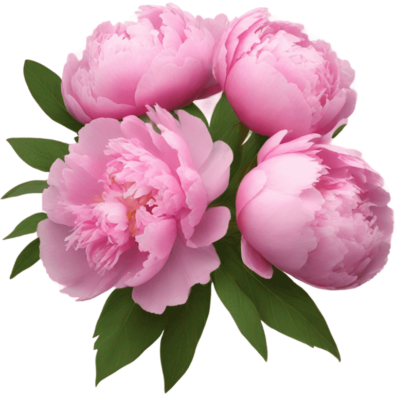 Pink peonies bouquet  emoji