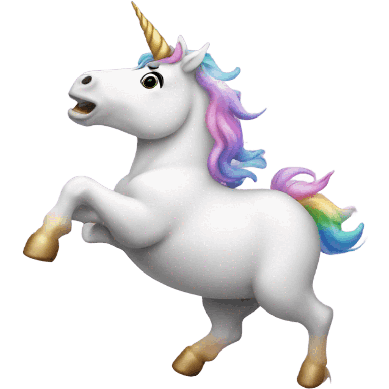 Unicorn farting emoji