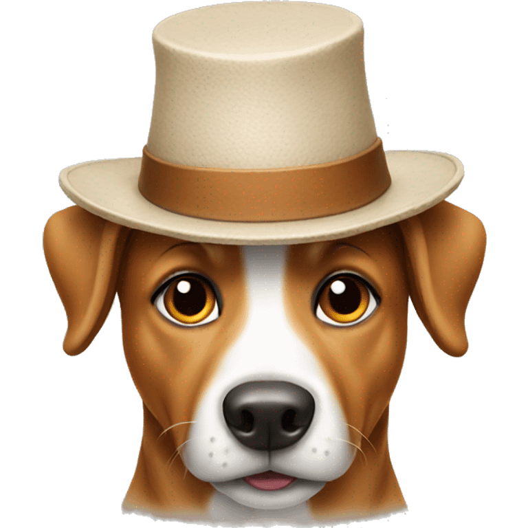 Dog with a hat emoji