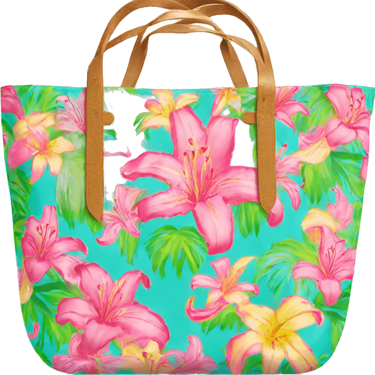 Lilly Pulitzer beach bag emoji