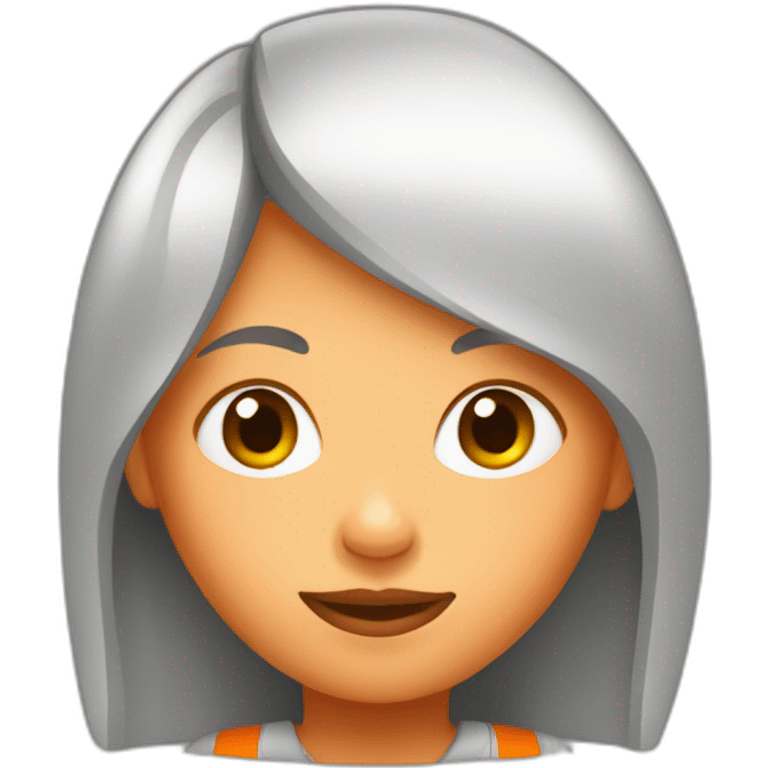 Fille en tenu de prisonnière orange  emoji