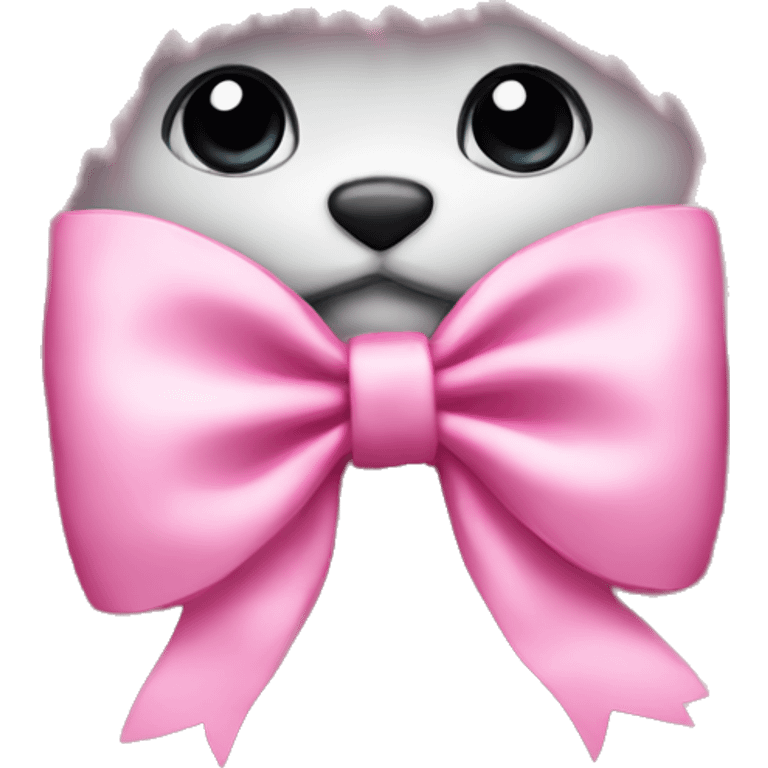 fluffy pink bow emoji