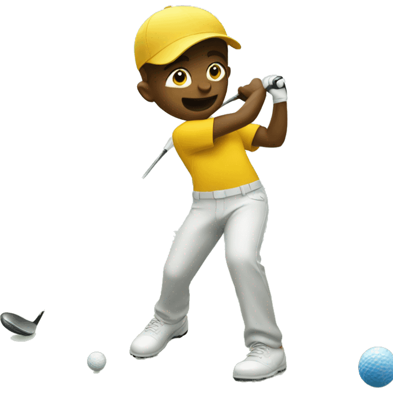 summer olympics boy golfing emoji