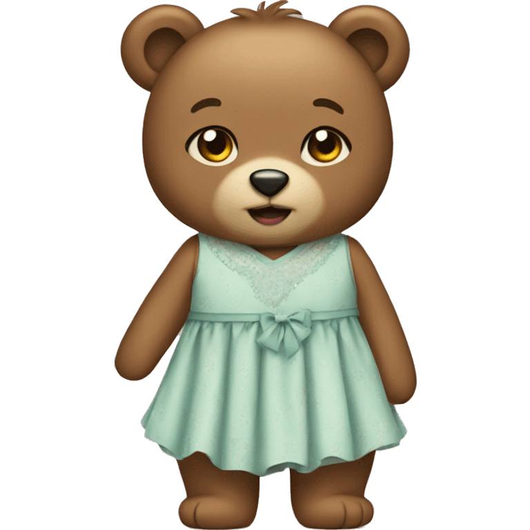 bear with dress emoji