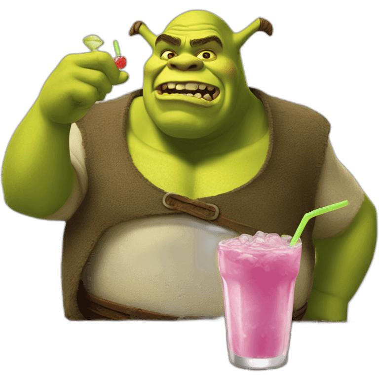 Shrek drink monster emoji