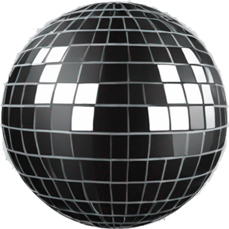 2d little minimalistic black-and-white disco ball emoji