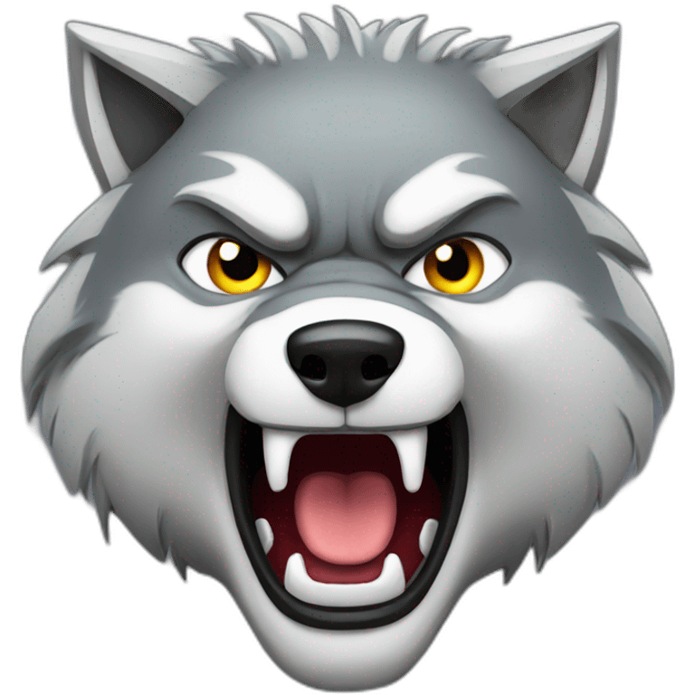 Angry wolf emoji