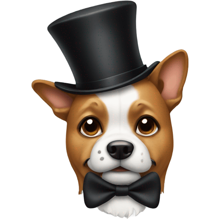 Dog with a top hat emoji