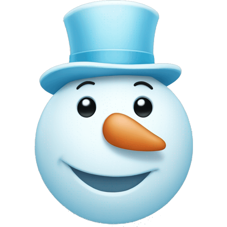 Light blue snowman emoji