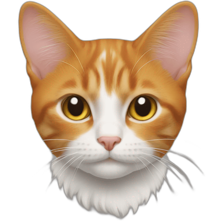 un chat roux et un mulot emoji