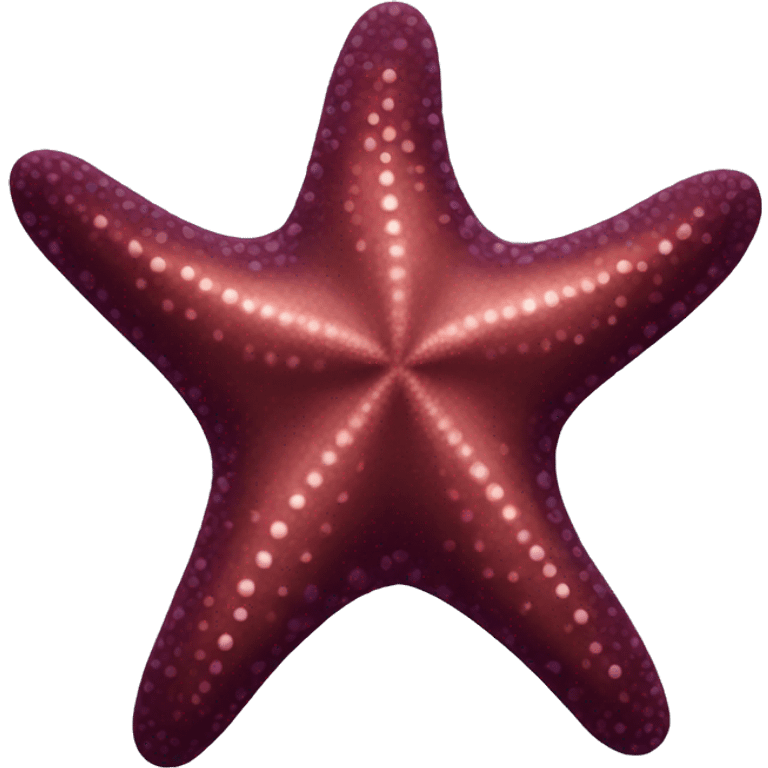 maroon starfish emoji