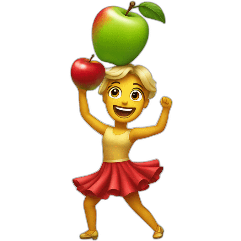 salsa dancing apple emoji