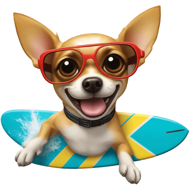 chihuahua surfeando emoji