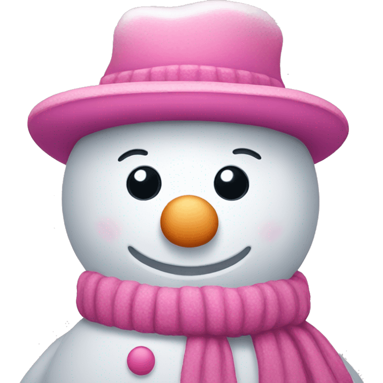 Pink Snowman emoji