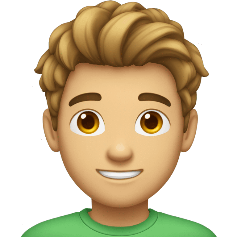 adolescente masculino moreno claro com cabelo um pouco liso emoji