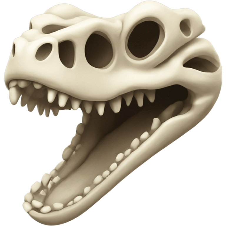 A snake skeleton with an open mouth emoji