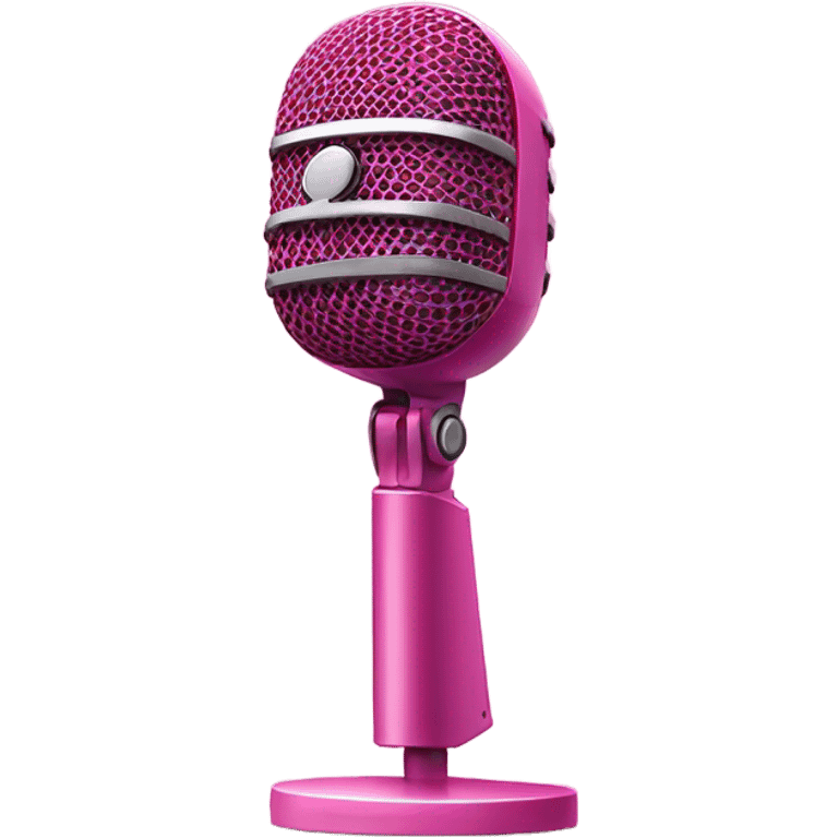 Pink microphone ￼ emoji